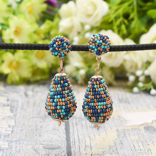 Colorful Beaded Dangle Earrings