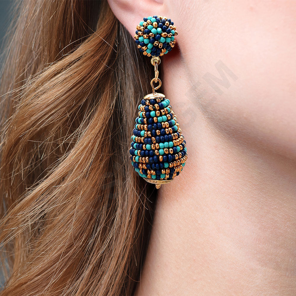 Colorful Beaded Dangle Earrings