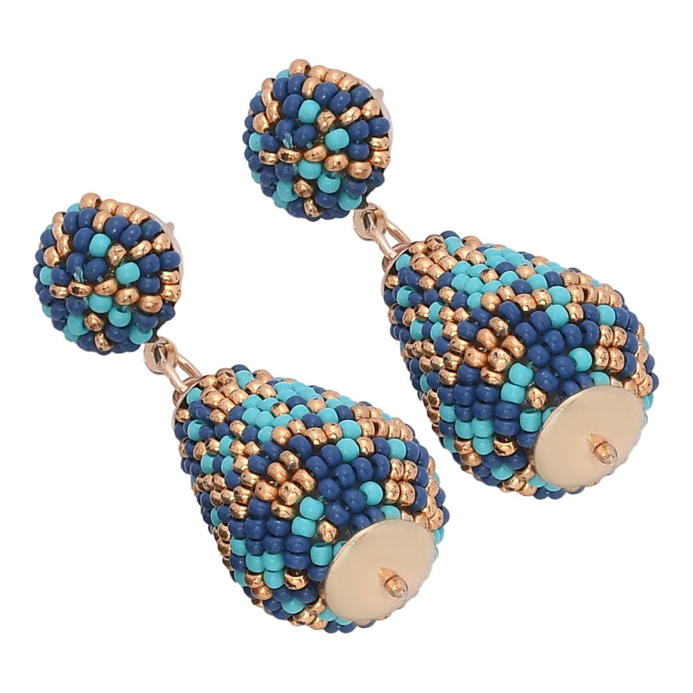 Colorful Beaded Dangle Earrings