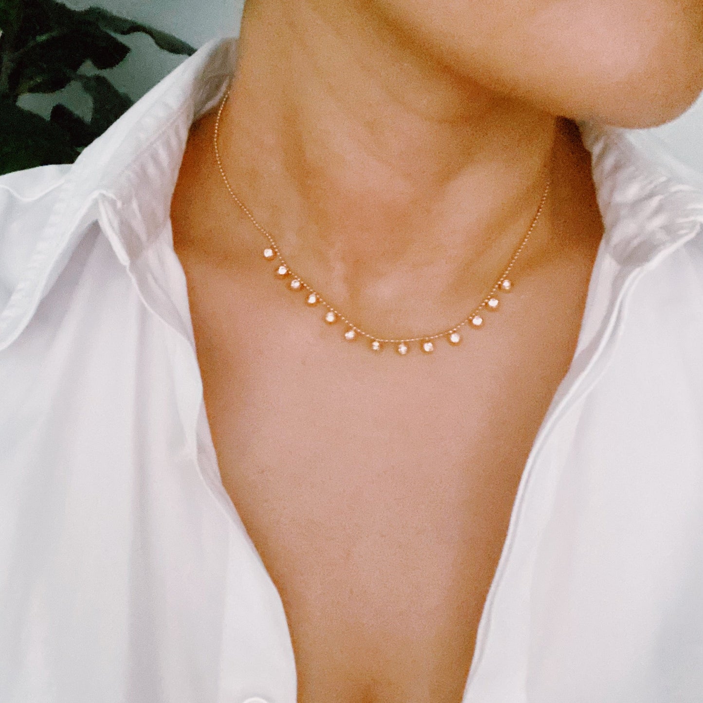 Dazzling Cascade Beaded Necklace
