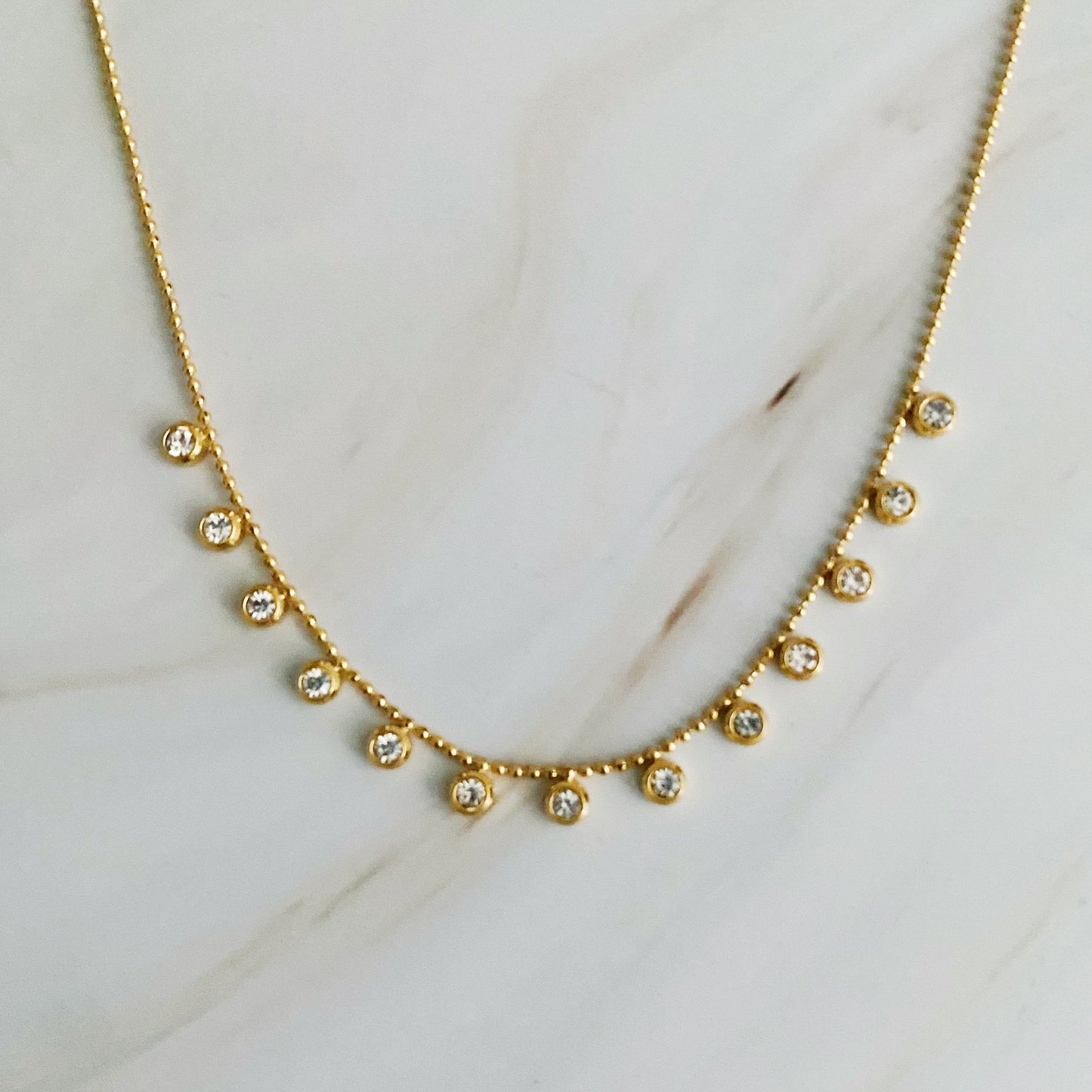 Dazzling Cascade Beaded Necklace