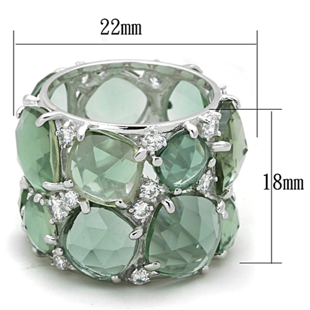 Sage Green Sterling Silver Ring - Serene Elegance