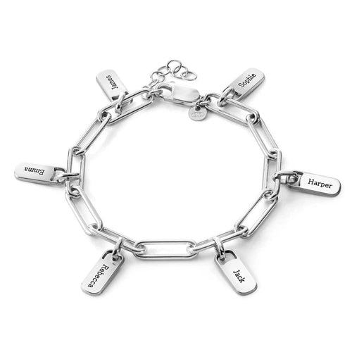 Custom Multiple Nameplate Pendant Bracelets Jewelry Gift