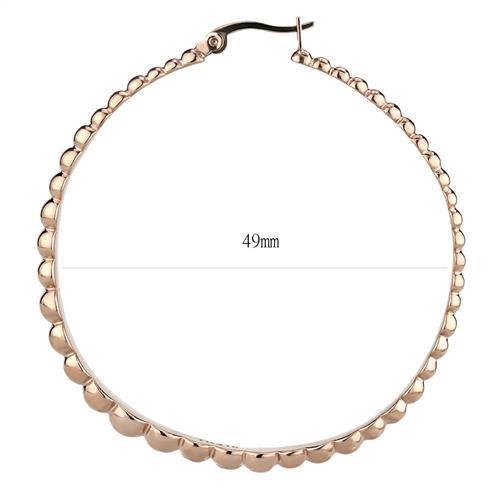 🌹 Rose Gold Beaded Hoop Earrings - Luxe Statement Style