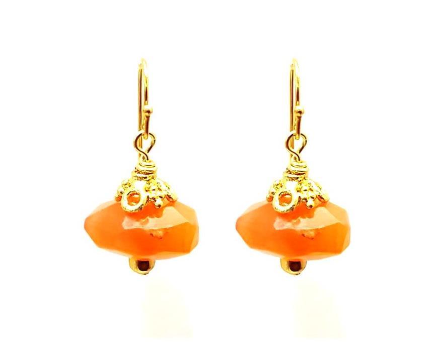 ๐งก Orange Nugget Earrings