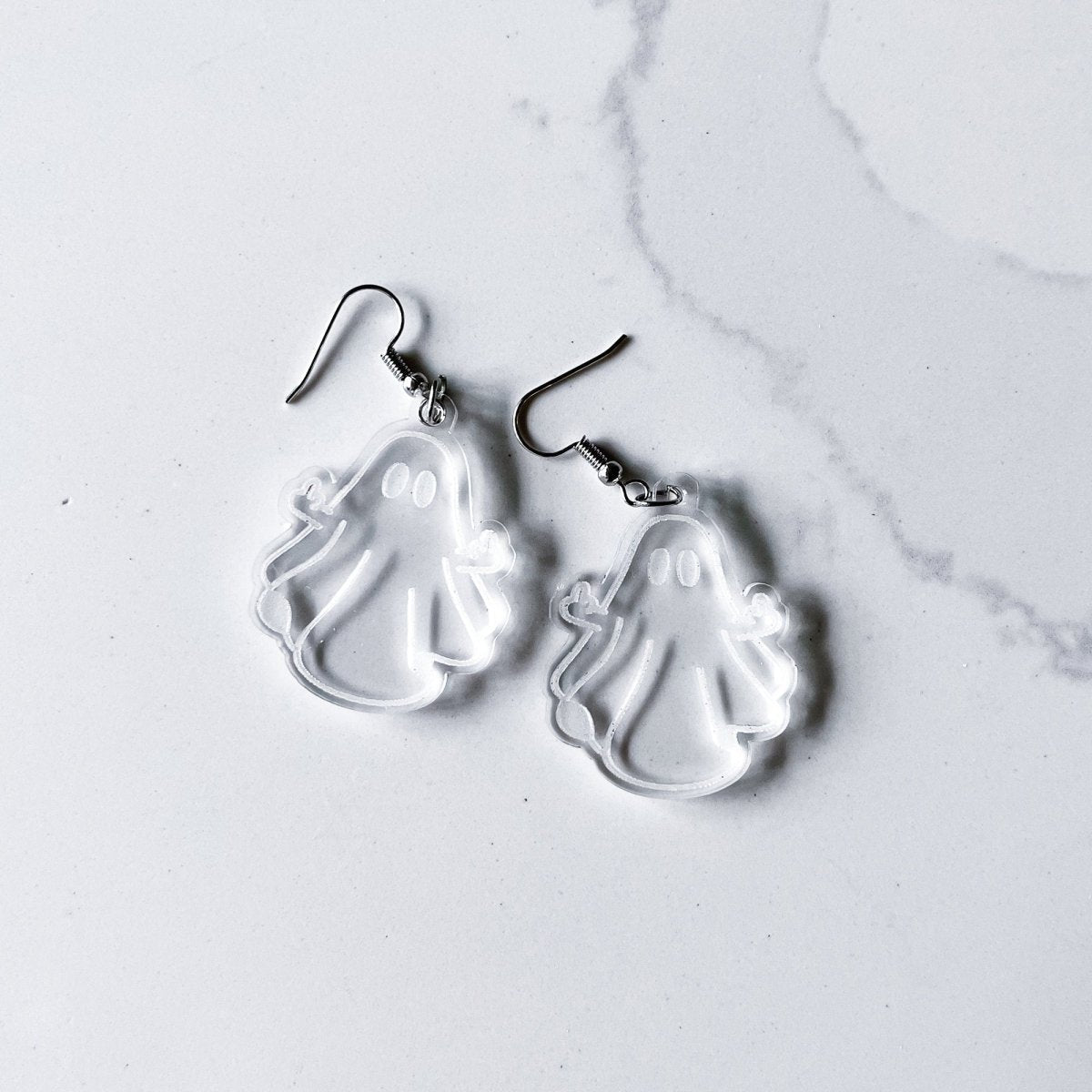Clear Acrylic Ghost Dangle Earrings