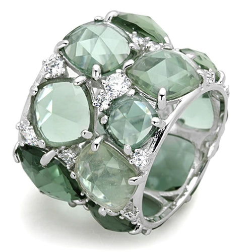 Sage Green Sterling Silver Ring - Serene Elegance