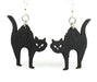 Spooky Black Cat Halloween Earrings