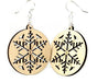 ❄️ Wooden Snowflake Cutout Earrings - Eco-Friendly Winter Style