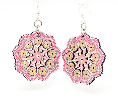 Spring Mandala Earrings - Pale Yellow & Pink Cuteness!