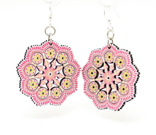 Spring Mandala Earrings - Pale Yellow & Pink Cuteness!