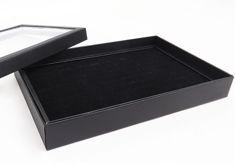 100 Slots Jewelry Ring Display Organizer Tray Holder Earrings Storage