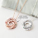 Interlocking Circles Mom Necklace with Names & Birthstones