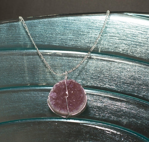 ✨ Druze Crystal Necklace - Choose Your Stone