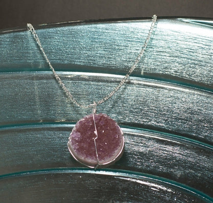 ✨ Druze Crystal Necklace - Choose Your Stone
