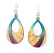 🌈 Prism Bamboo Teardrop Earrings - Eco-Chic Statement Style