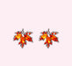 Maple Leaf Stud Earrings - Handmade