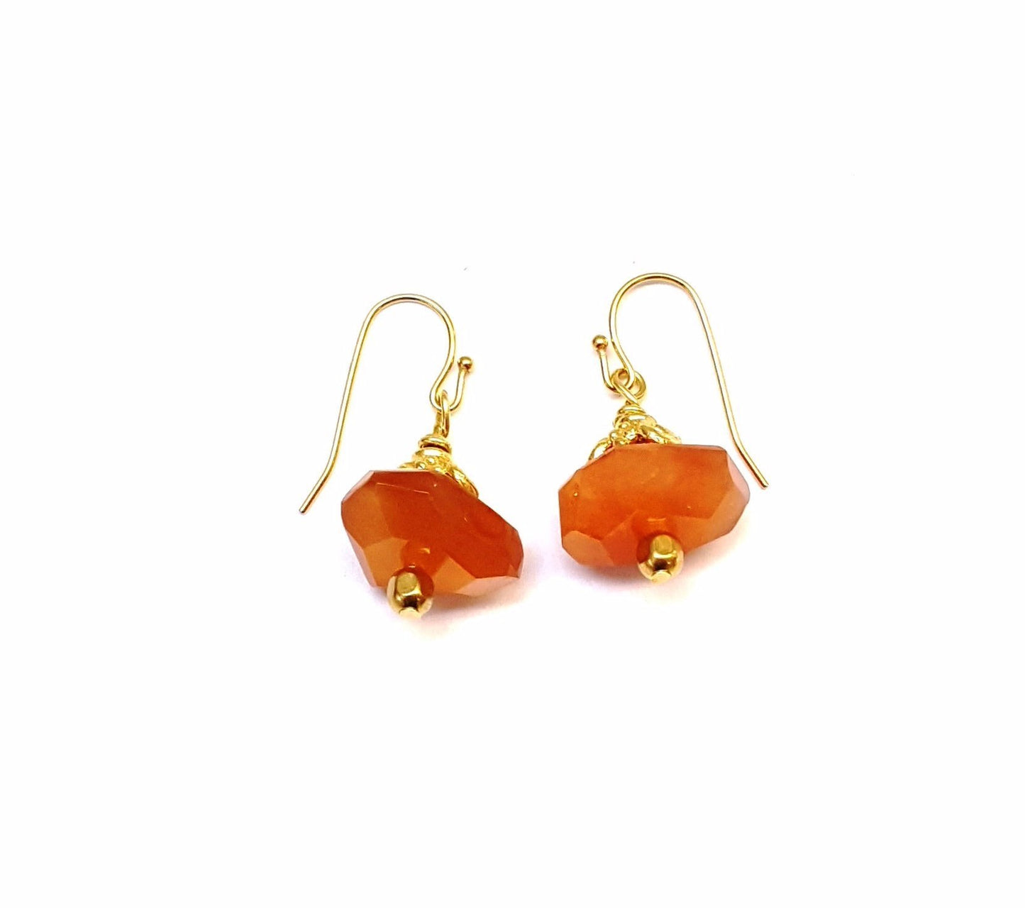 🧡 Orange Nugget Earrings