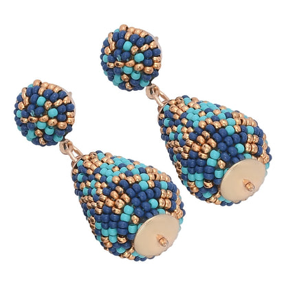 Colorful Beaded Dangle Earrings
