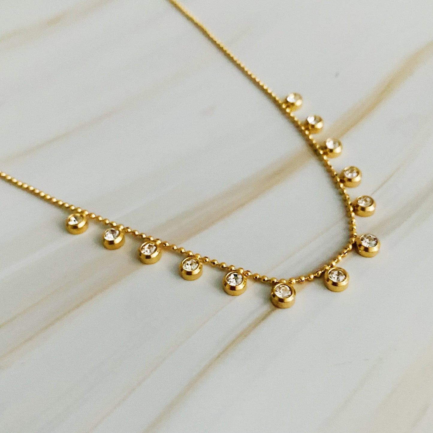 Dazzling Cascade Beaded Necklace