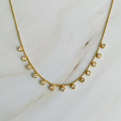 Dazzling Cascade Beaded Necklace