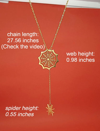 Enchanted Spider Web Adjustable Necklace