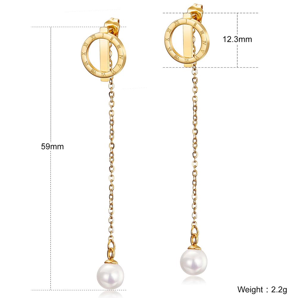 💎 Pearl Front/Back Dangle Earrings - Elegant Two-Way Style