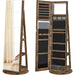 Rustic Brown Wood Jewelry Armoire Cabinet - Freestanding