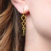 18K Gold Over Brass Natural Gemstones Pear Shape Earrings