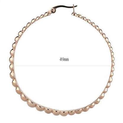 🌹 Rose Gold Beaded Hoop Earrings - Luxe Statement Style