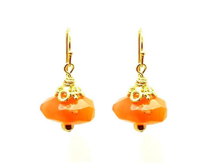 🧡 Orange Nugget Earrings