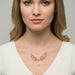 Copper Wire Sculpted Angel in Flight Necklace - Handcrafted with Swarovski Crystal