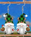 🎄 Adorable Green Santa Gnome Christmas Earrings - Holiday Magic!