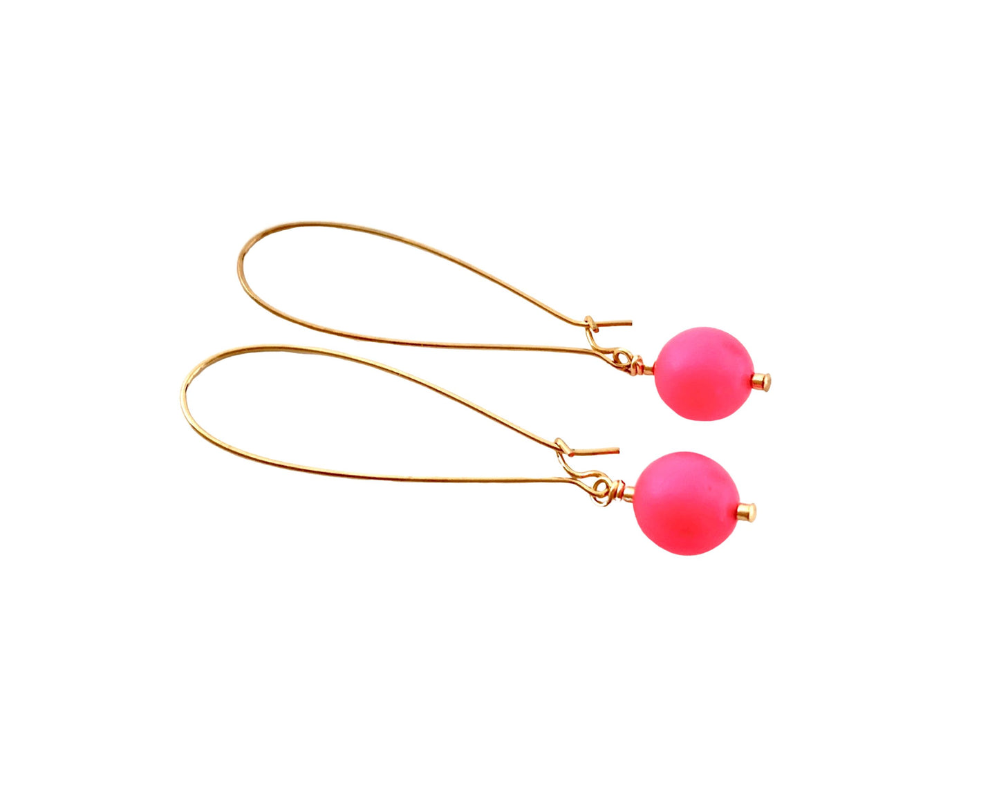 🌈 Neon Bead Dangle Earrings - 80's Retro Vibes with Custom Length!