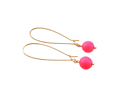 🌈 Neon Bead Dangle Earrings - 80's Retro Vibes with Custom Length!