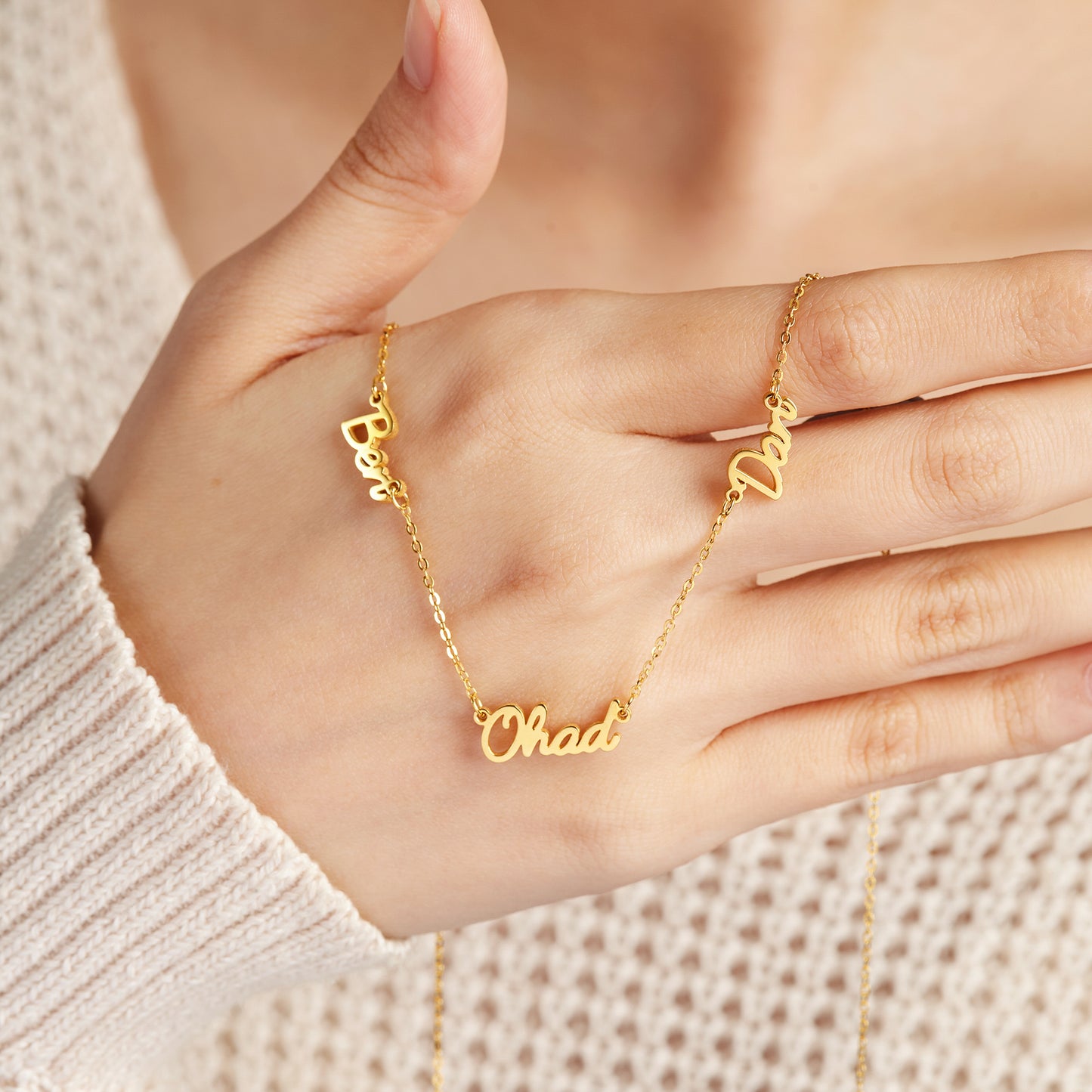 👶 Children Name Necklace - Mother Family Multiple Name Necklace