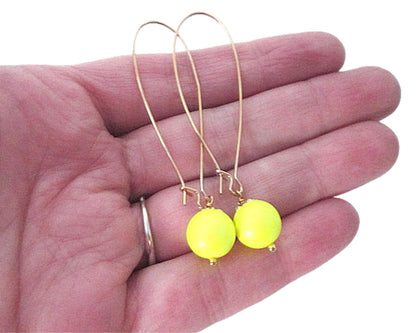 🌈 Neon Bead Dangle Earrings - 80's Retro Vibes with Custom Length!