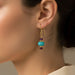 Hot Pink & Turquoise 14K Gold Filled Earrings - Vibrant Swarovski Crystal Design