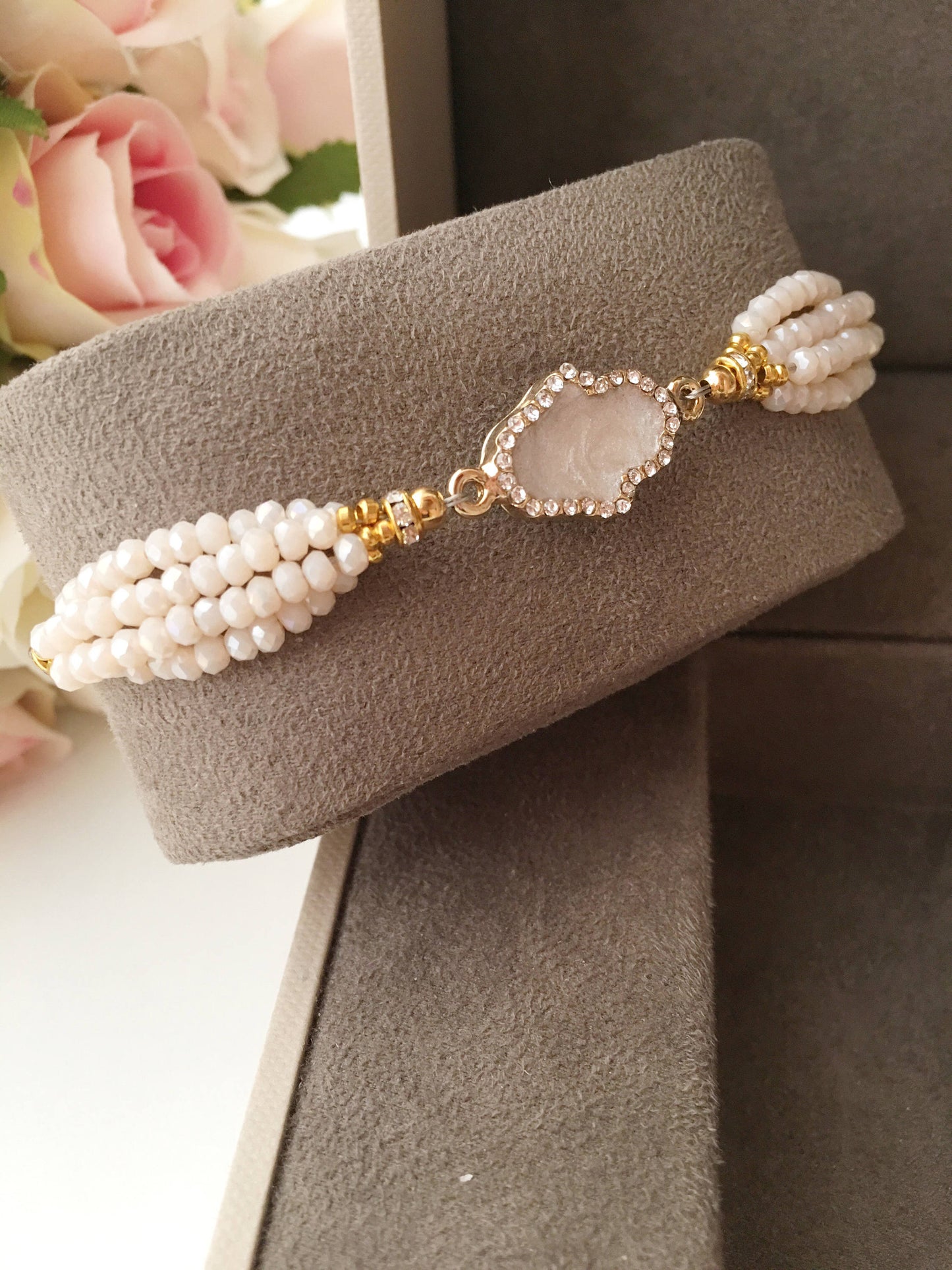 Hamsa Charm Bracelet, Seed Beads Bracelet, Lucky Bracelet