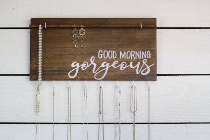 Good Morning Gorgeous Wall Mounted Jewelry Organizer