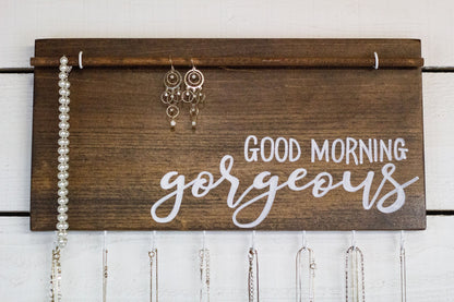 Good Morning Gorgeous Wall Mounted Jewelry Organizer