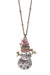 ⛄ Rustic Vintage Snowman Pendant - Antique-Style Holiday Necklace