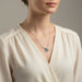 Silver Wire Sculpted Round Crystal Pendant Necklace